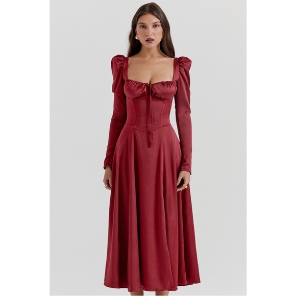 NEW House of CB Sebille Dress Blood Red XS - Picture 4 of 17